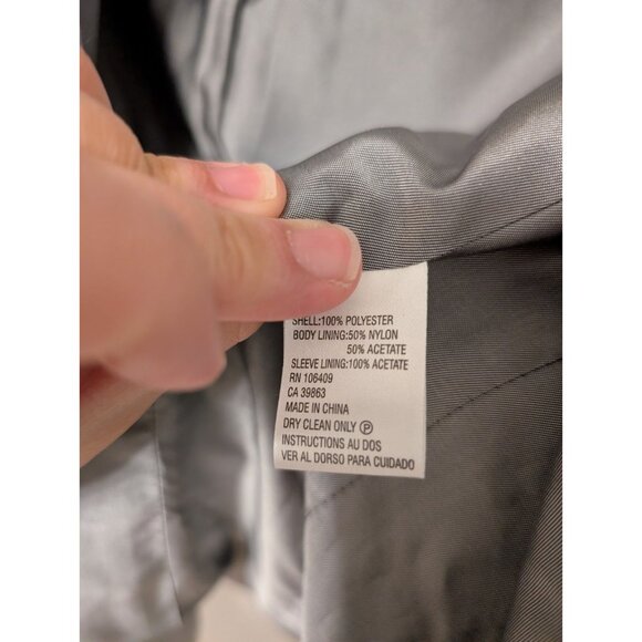 Tahari ASL Silver Blazer Size 8 holiday party quiet luxury office - Picture 8 of 9